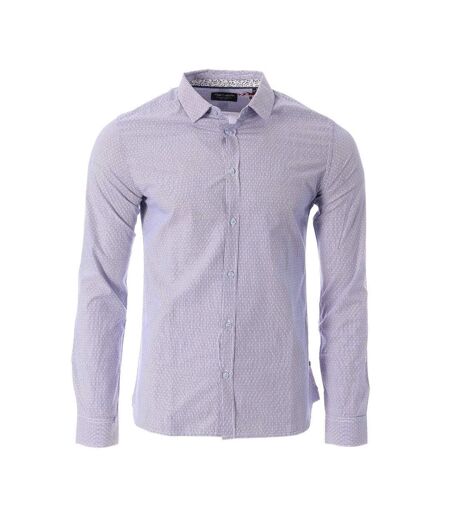 Chemises blanc/marine à rayures homme teddy smith carton ml - m