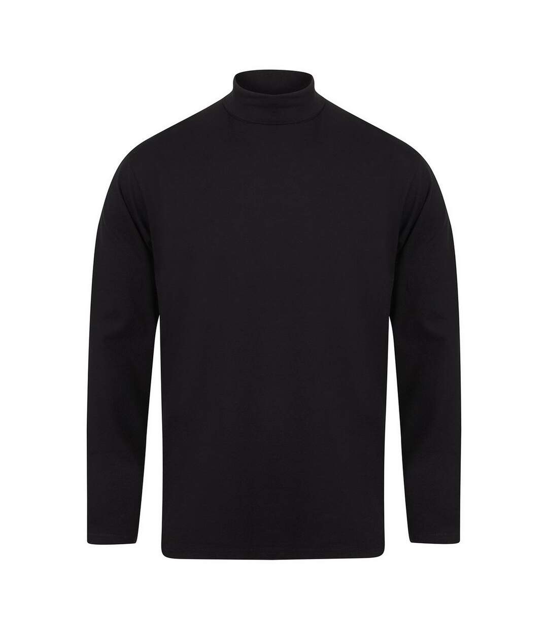 Mens roll neck long-sleeved top navy Henbury