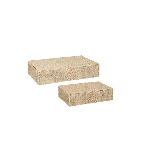 Lot de 2 Boîtes de Rangement Cora 80cm Naturel