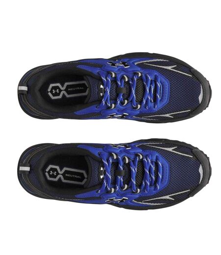 Womens/ladies Apparition Tech Logo Leather Trainers Blue Under Armour