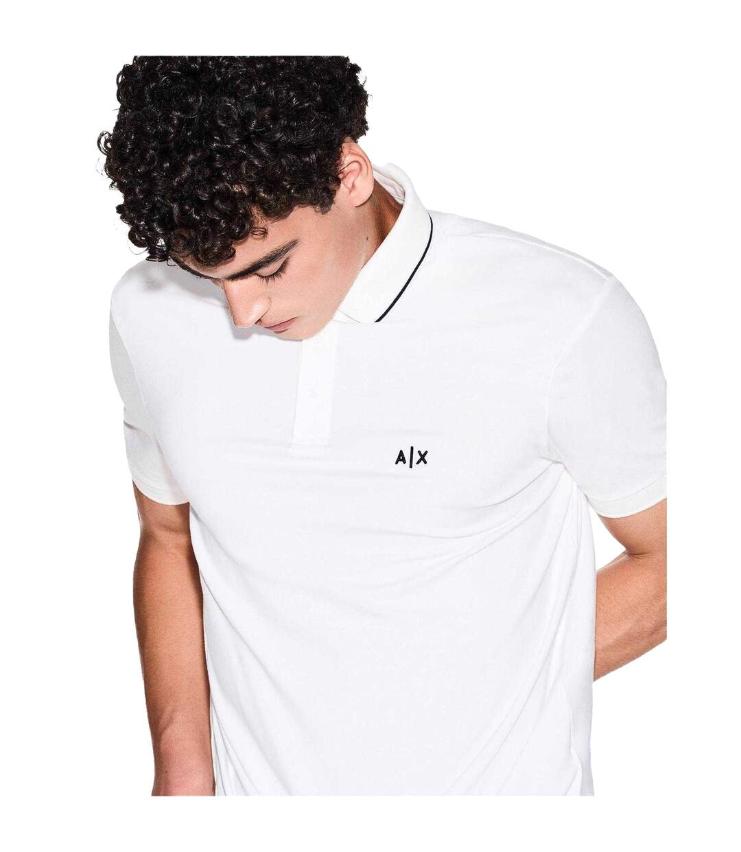 Polo Manches Courtes Homme Blanc Armani Exchange-4