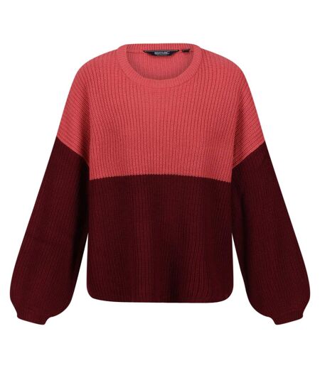 Regatta Womens/Ladies Kamaria Knitted Sweater (Mineral Red/Cabernet) - UTRG9208
