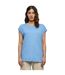 T-shirt Femme Bleu Ciel Urban Classics-3