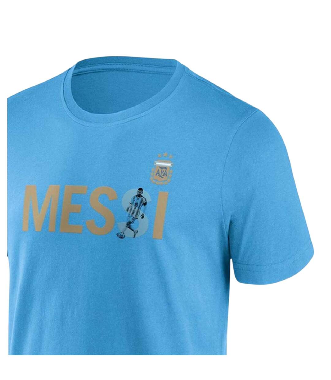 T-shirt Lionel Messi Homme Bleu Argentina-4