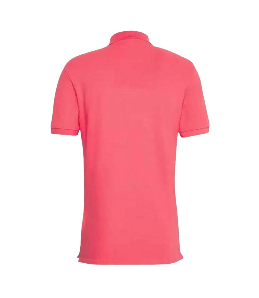 Mens Plain Logo Polo Shirt Electric Pink Lyle & Scott-2