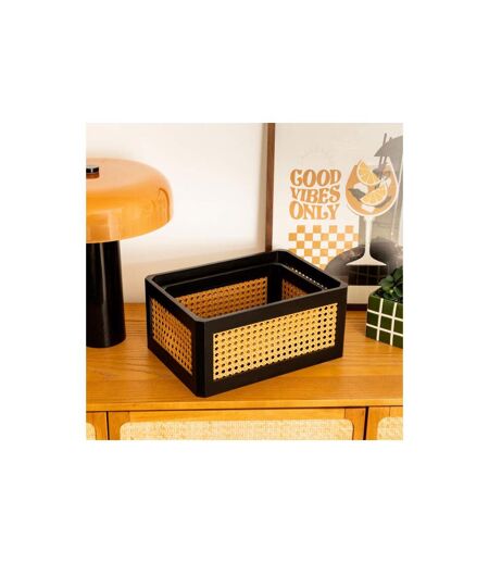 Lot de 2 Cagettes Cannage Family Corner 35cm Noir