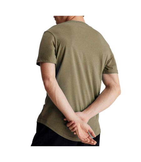 T-shirt kaki homme calvin klein jeans badge turn up - l