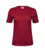 Womens/ladies Interlock T-shirt Deep Red Tee Jays-1