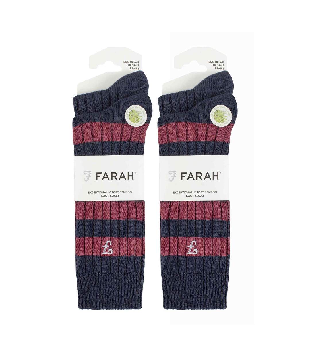 Farah - 4 Paires Chaussettes Rayées Bambou Créateur L'été | Chaussettes Brodées-2