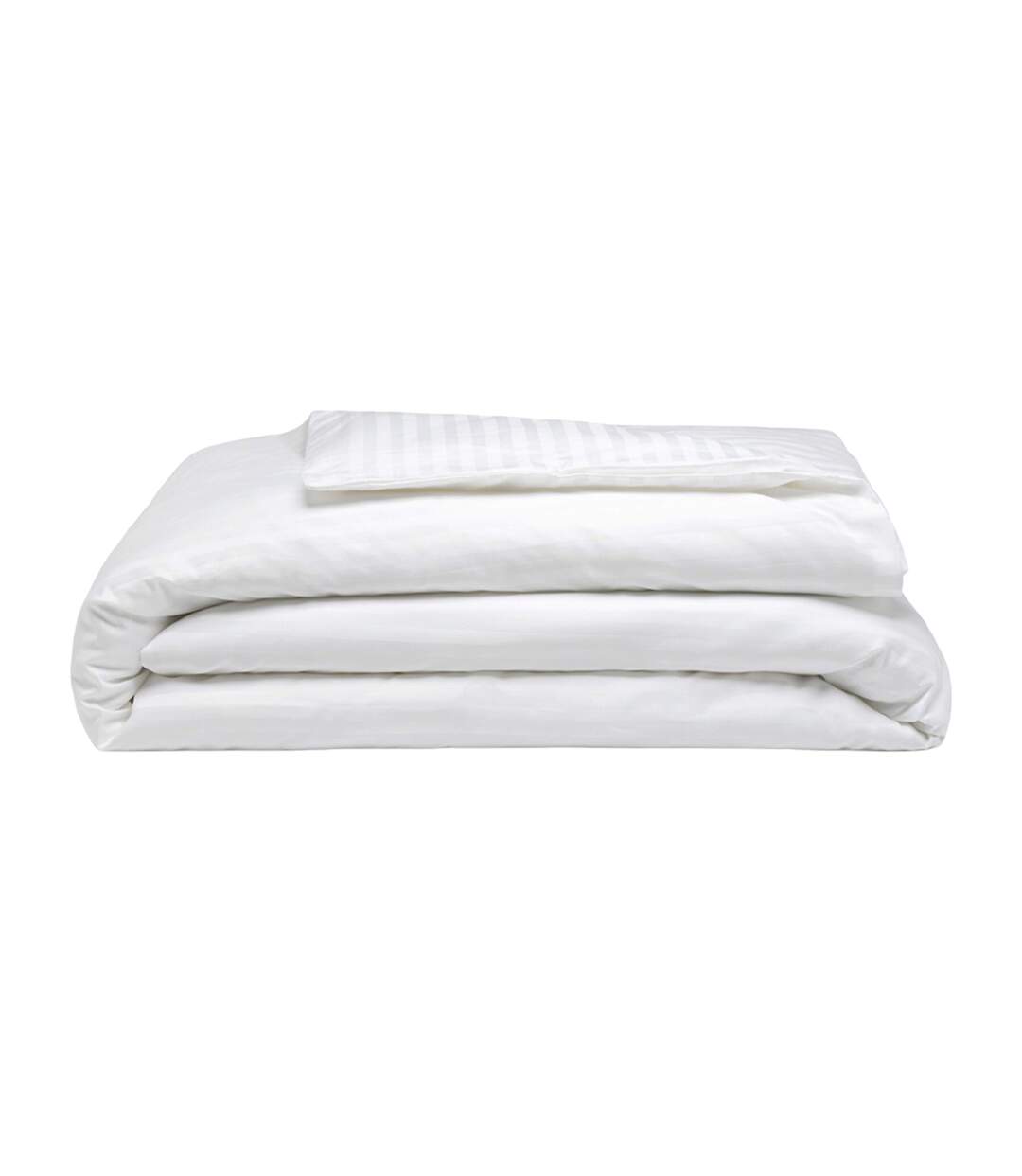 Belledorm 540 Thread Count Satin Stripe Duvet Set (White)