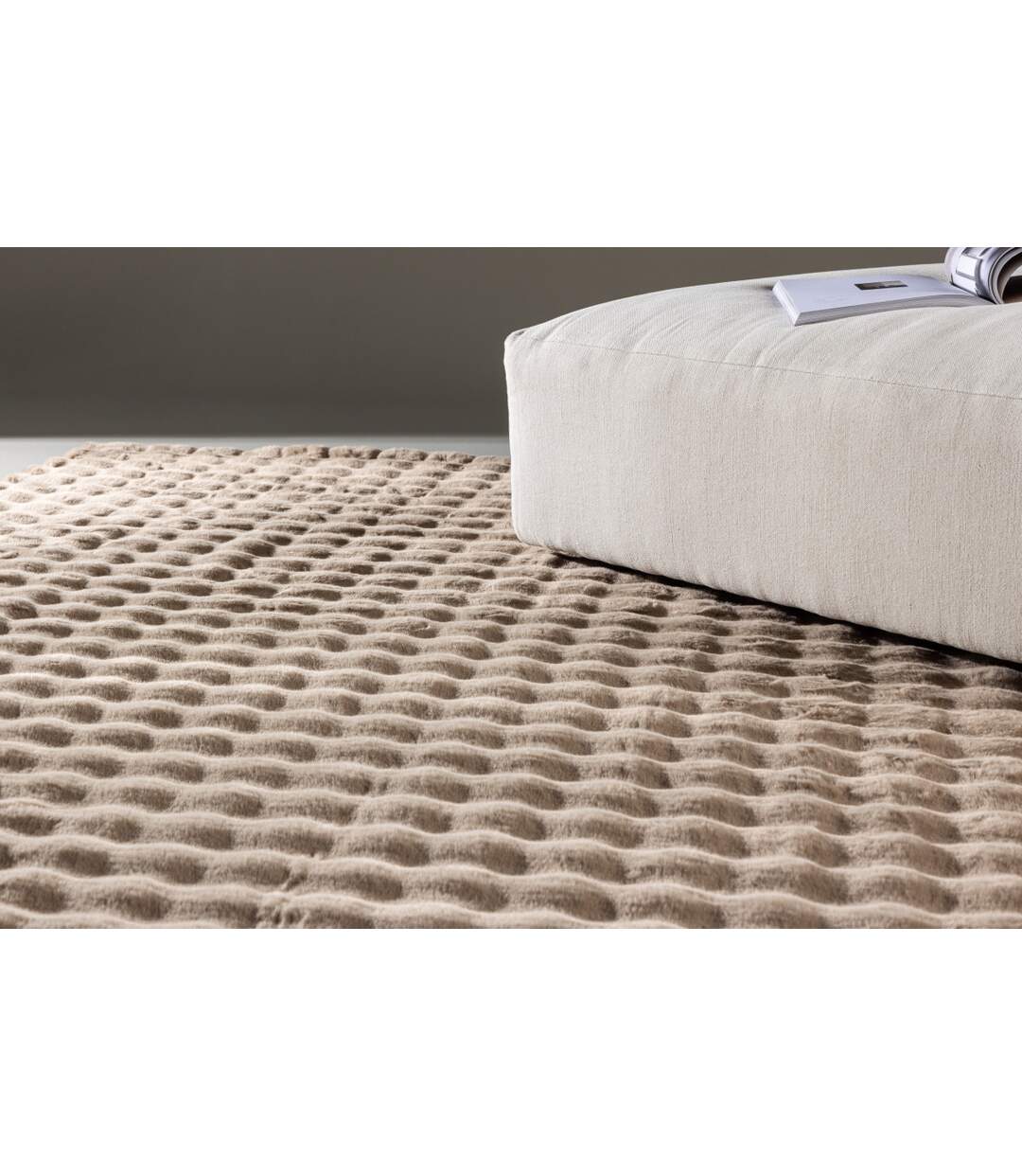 Tapis Imitation Fourrure Novis 200x290cm Beige-5