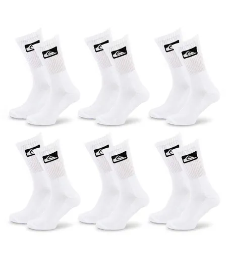 Quiksilver Pack de Chaussettes Homme Crew  Lot 6 Paires Sport Cushioned