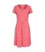 Womens/ladies orchid leaves dress bright pink Mountain Warehouse-1