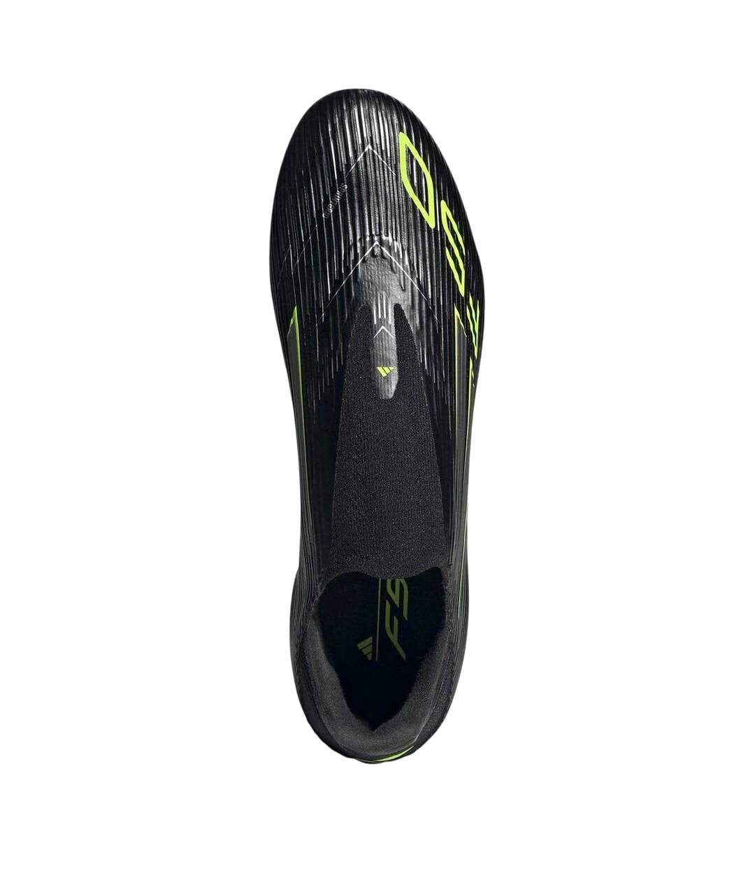 Mens F50 League Laceless Firm Ground Football Boots Black Lemon Adidas-4