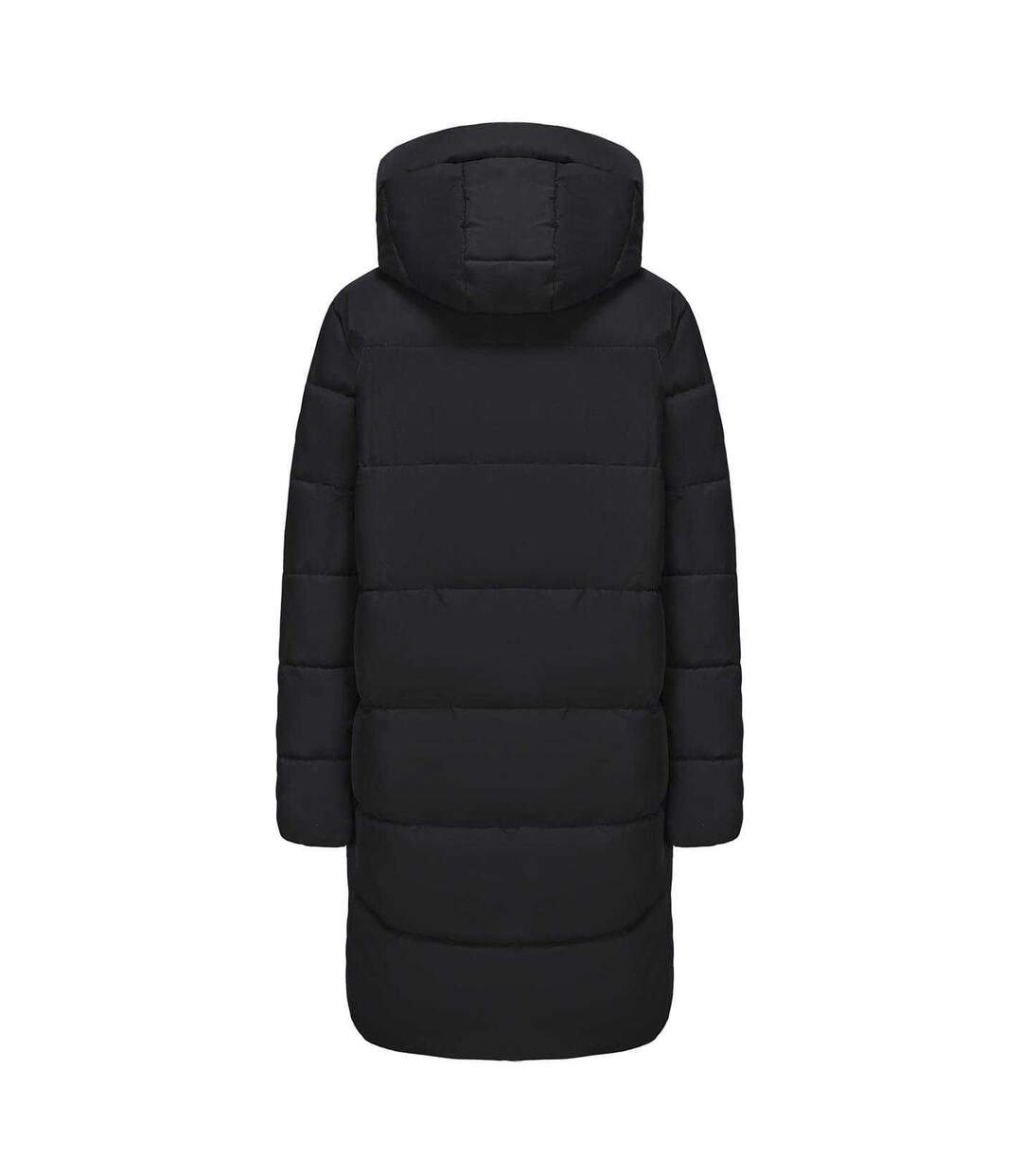 Womens/ladies Ottawa Full Zip Long Parka Black Gelert-2