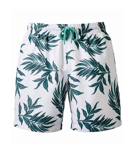 Short de bain homme blanc / vert Wombat