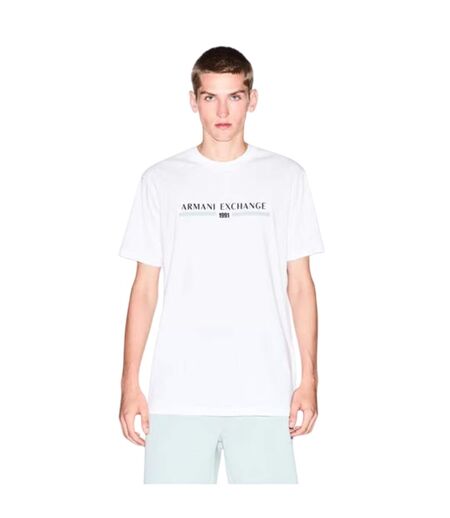 T-shirt Motif/style Linéaire Homme Blanc Cassé Armani Exchange