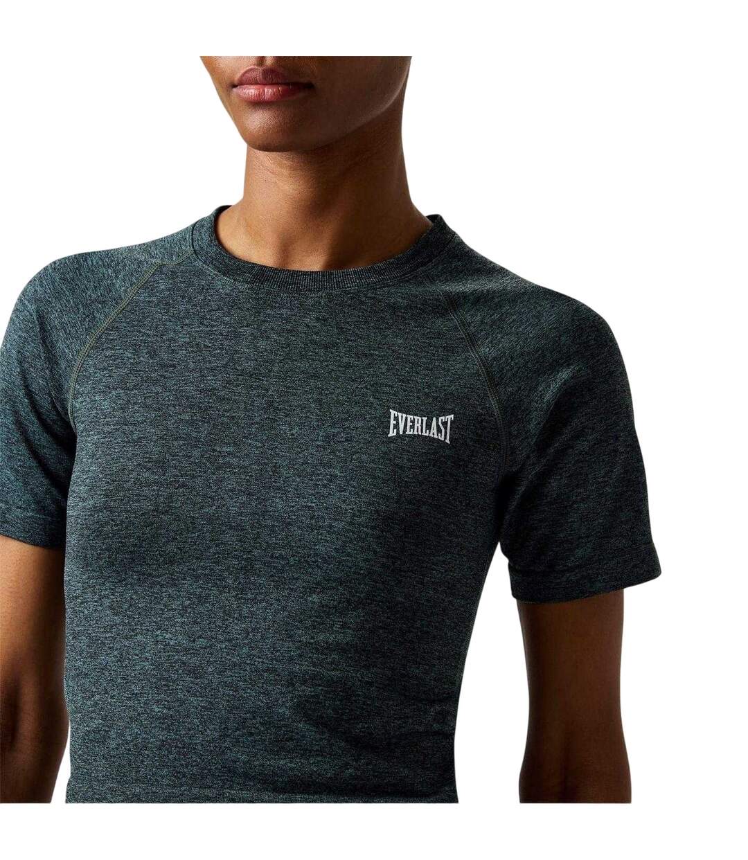 Haut Court Sport Motif/style Logo Femme Vert Chiné Everlast-4