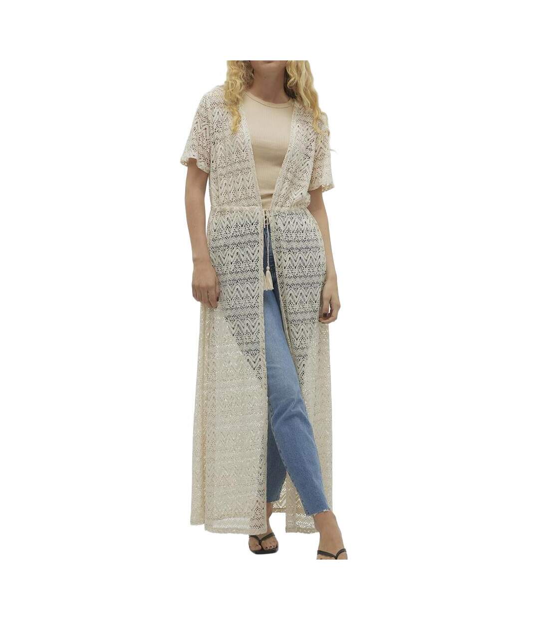 Gilet beige femme vero moda maya 2/4-1