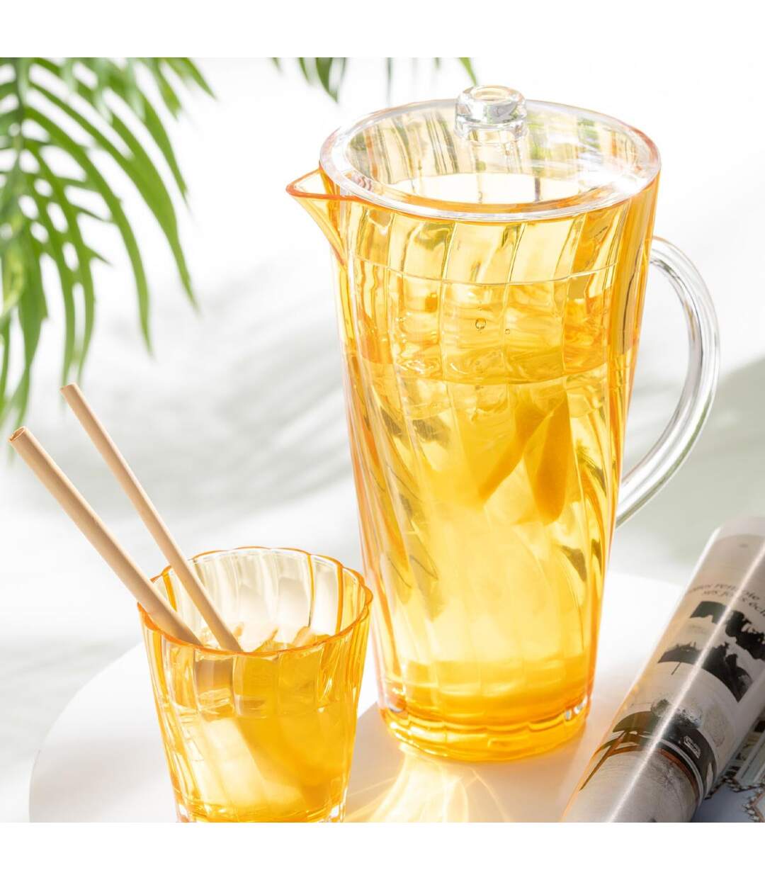 Carafe Réutilisable Vague 2,32L Orange-3