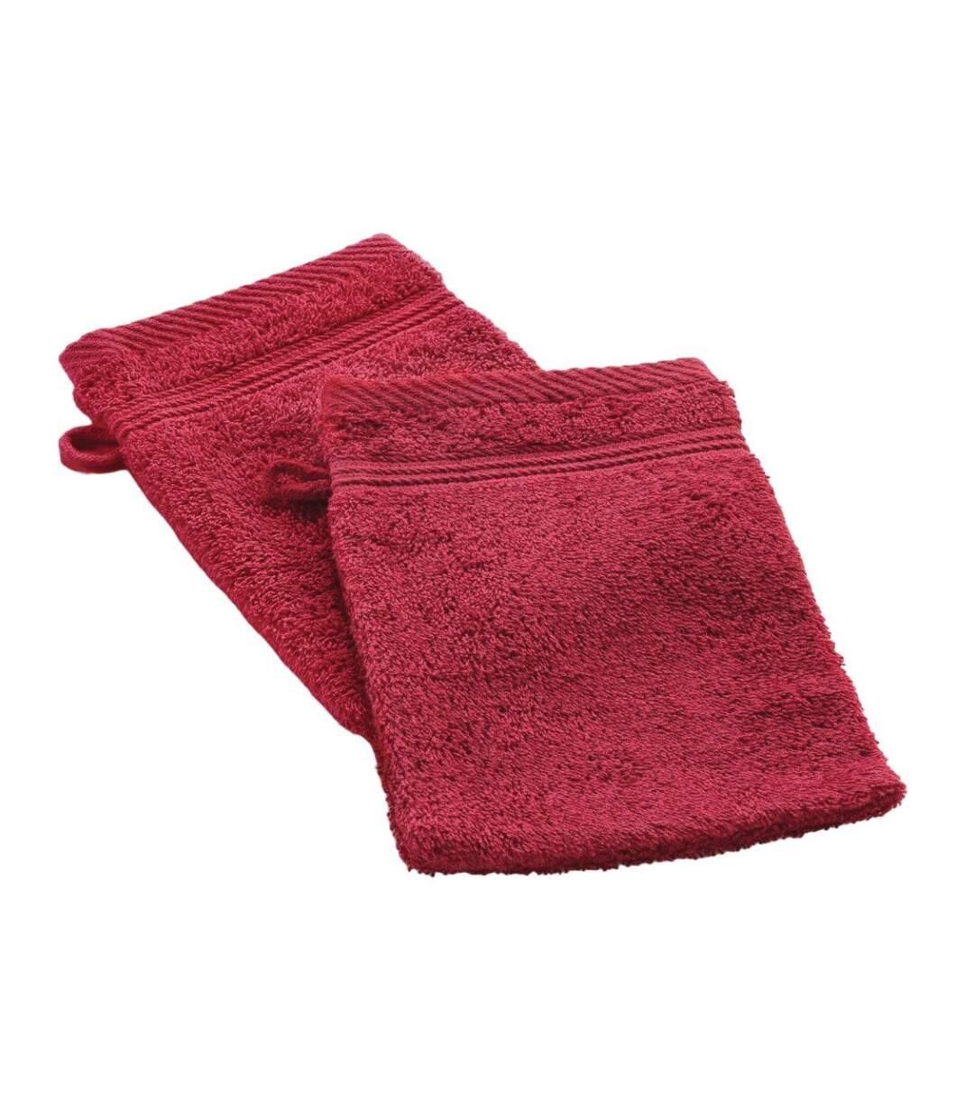 Lot de 2 Gants de Toilette Tendresse 15x21cm Rubis-1