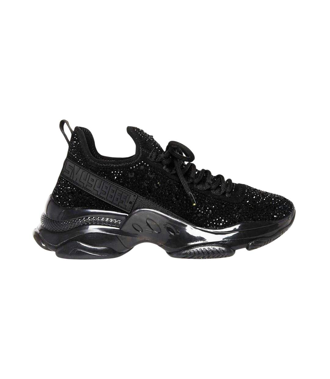 Baskets Motif/style Embelli Maxima-r Femme Noir Steve Madden-1