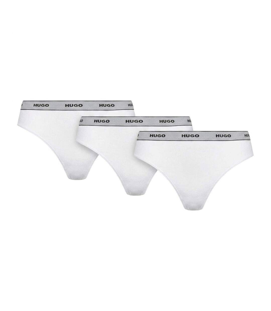 Lot De 3  Strings Motif/style À Rayures Femme Blanc Hugo-2