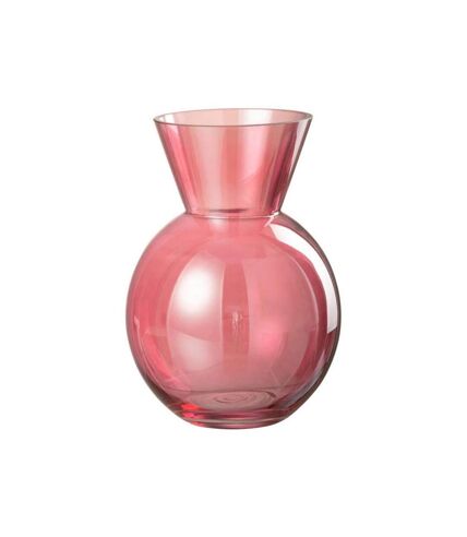 Paris Prix - Vase Design En Verre lucy 23cm Rouge