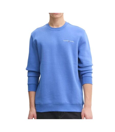 Sweat bleu homme tommy hilfiger linear crew