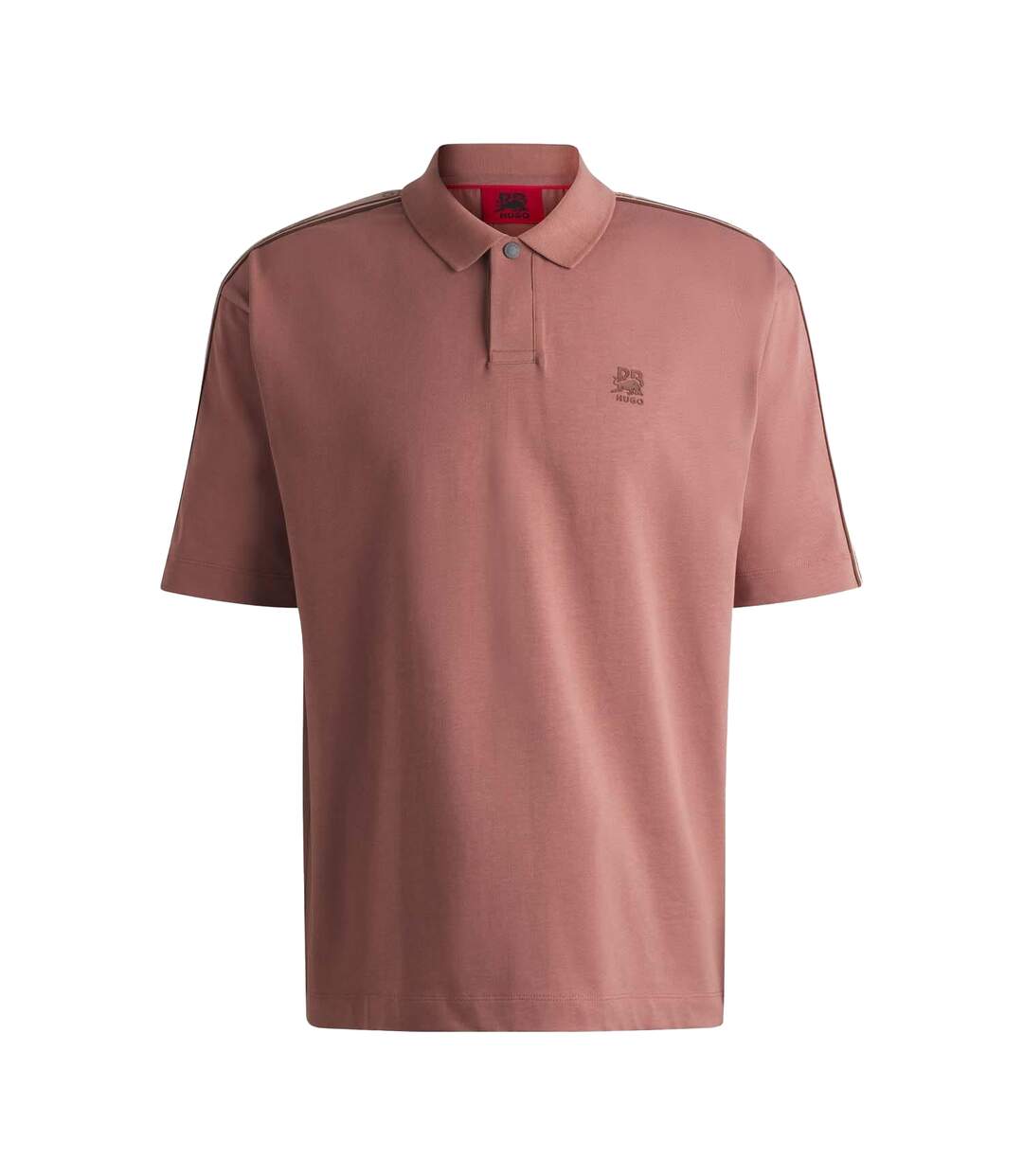 Mens Red Bull Branded Polo Shirt Pink Hugo-2