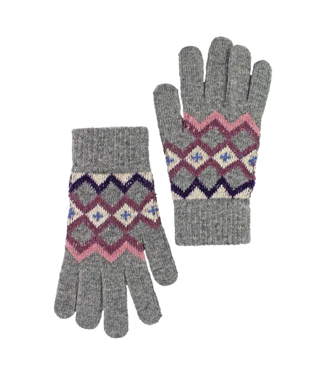 Ladies Wool Gloves | Winter Cute Fairisle Gloves for Cold Weather-4