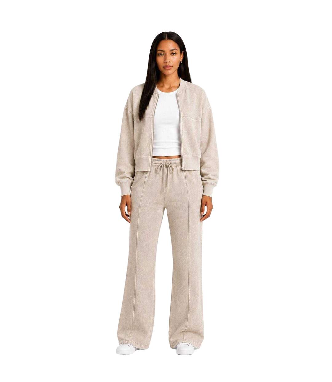 Pantalon De Jogging Motif/style À Plis Femme Taupe I Saw It First-4