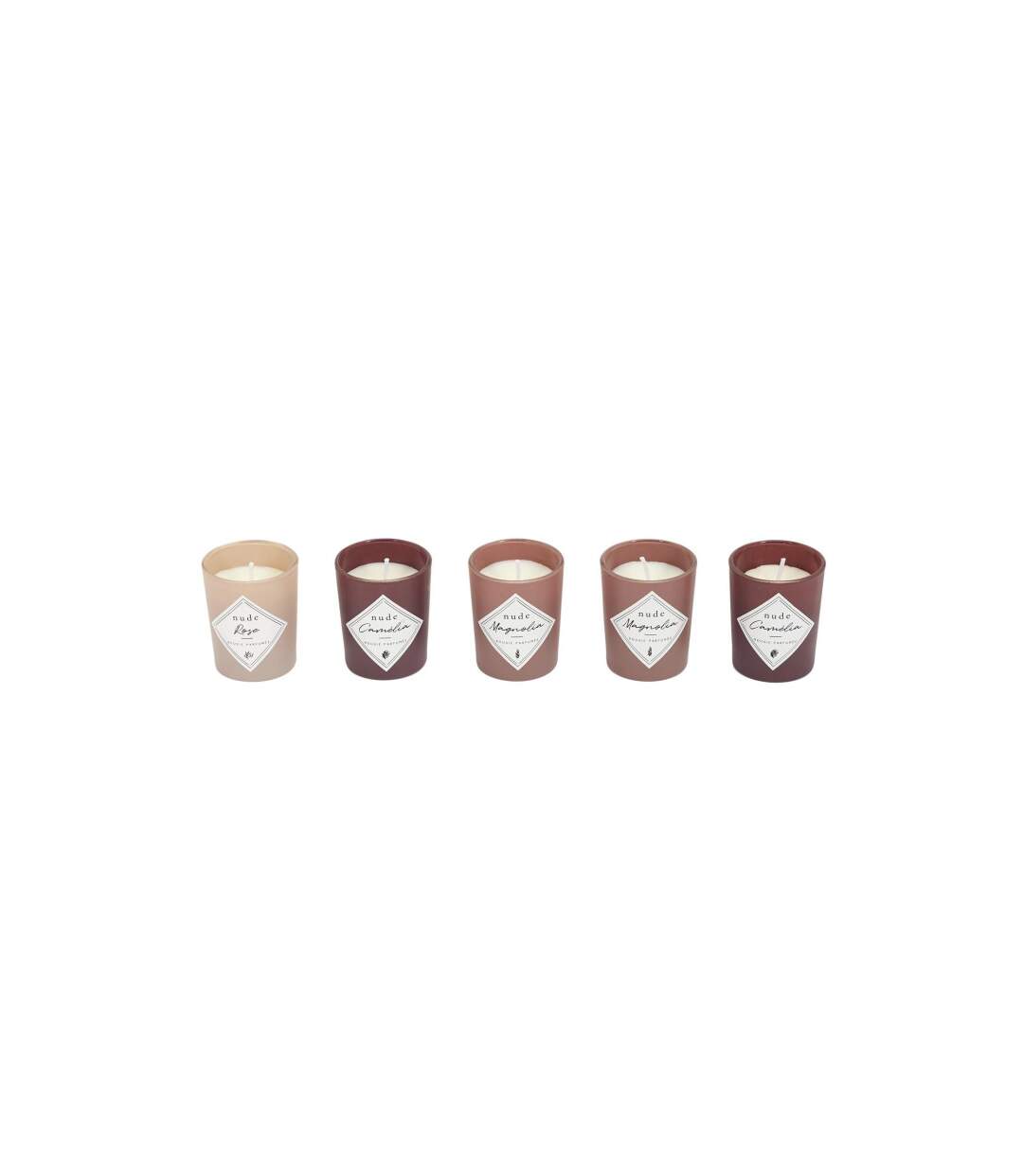 Lot de 5 Bougies Parfumées Coffret 5cm Nude-2