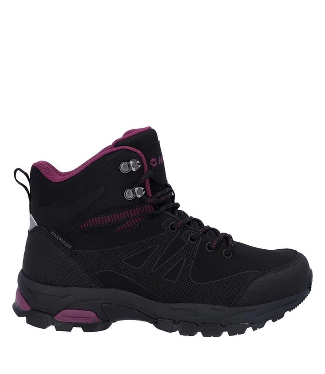 Bottines jackdaw femme noir / bordeaux Hi-Tec