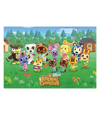Animal Crossing Poster (Green/Brown/Yellow) (One Size) - UTTA7668
