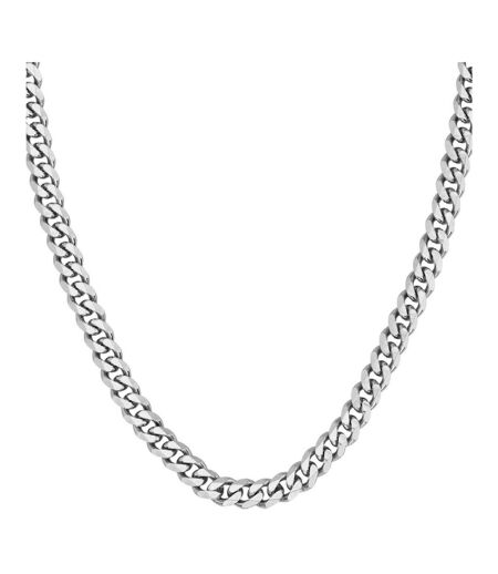 Mens Ion Plated Necklace One Size Silver Boss