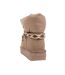 Womens/ladies Sheepskin Platform Winter Snow Boots Dark Brown Franklin-2