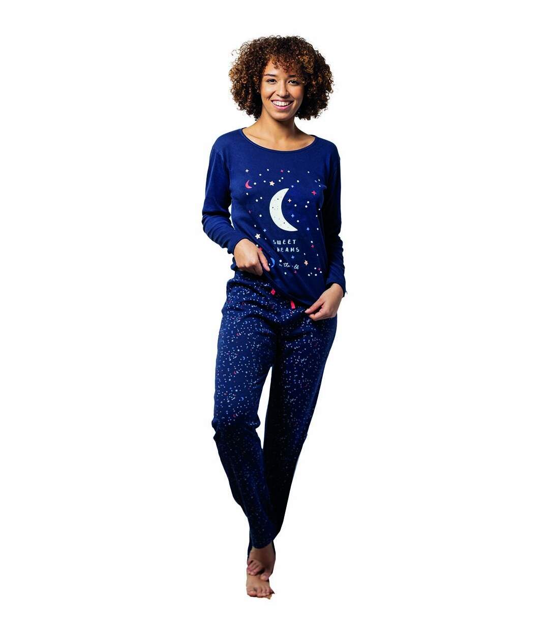 Pyjama COTON MELISSA BROWN DISCO REVERSIBLE MARINE-3