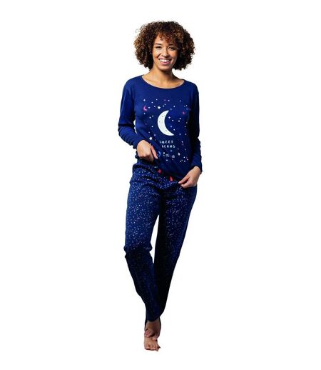 Pyjama COTON MELISSA BROWN DISCO REVERSIBLE MARINE