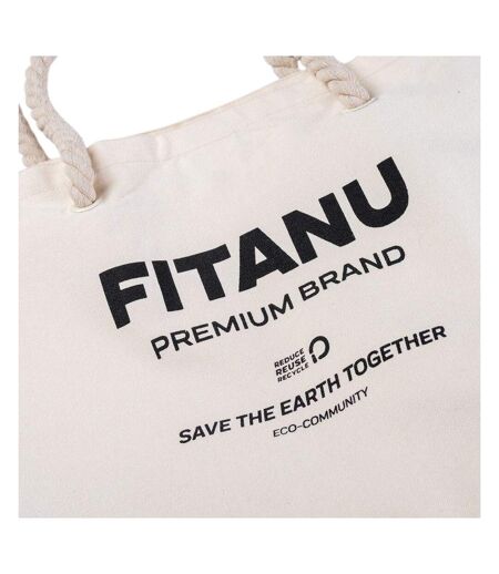 Tote Bag Motif/style Tressé Taille Unique Blanc Fitanu