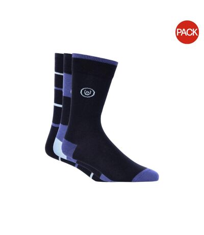 Pack of 3  Mens raphous socks  black/blue Duck and Cover