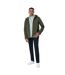 Mens makalu recycled polyester soft shell jacket khaki green Iqoniq-3