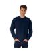 Sweatshirt À Manches Longues Pour Hommes Bleu Marine B&C-1