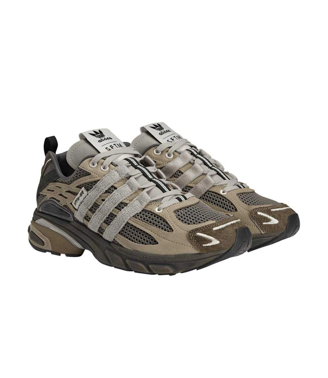 Mens Originals Cushion Stfm Nubuck Trainers Brown Adidas-4