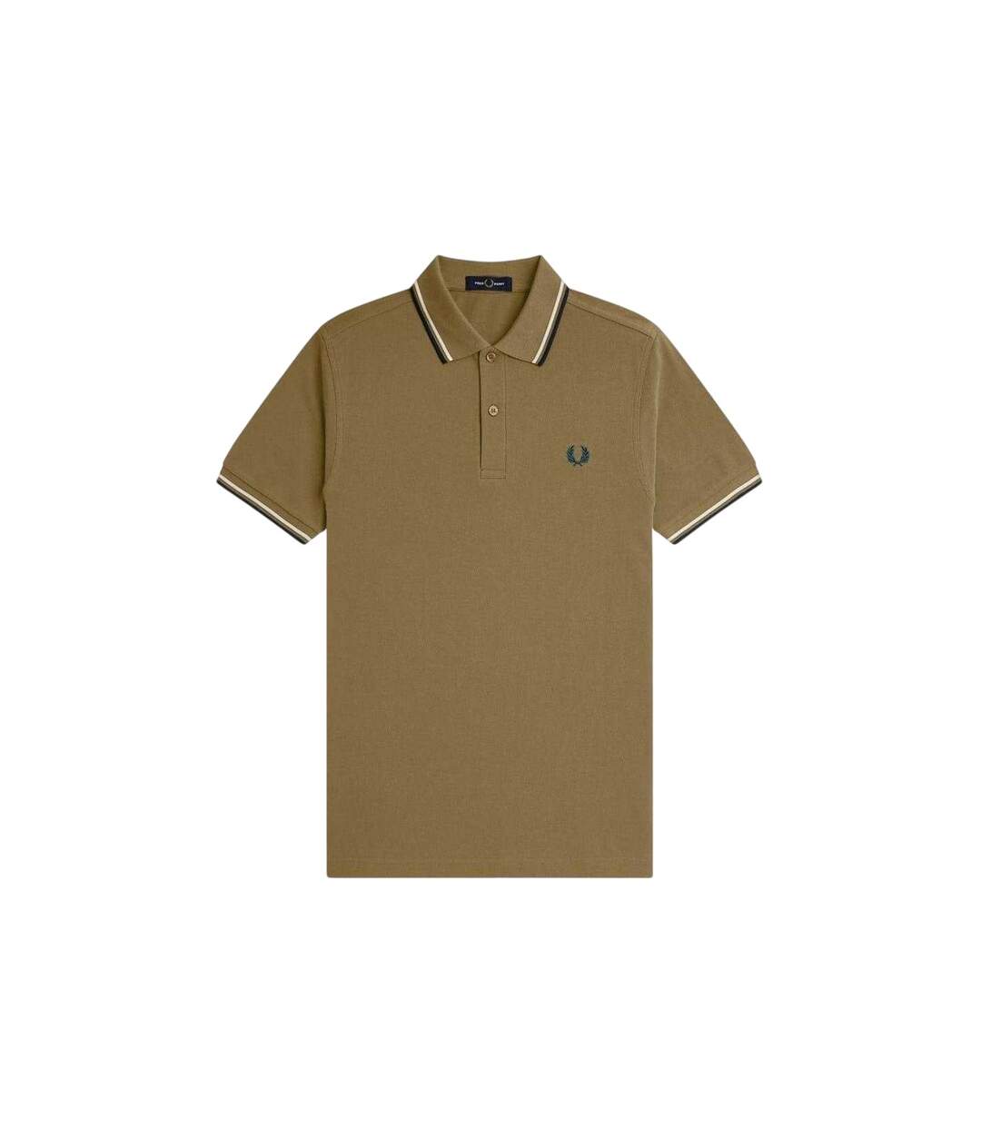 Polo Motif/style Double Pointe Homme Bleu Nuancé Fred Perry-2