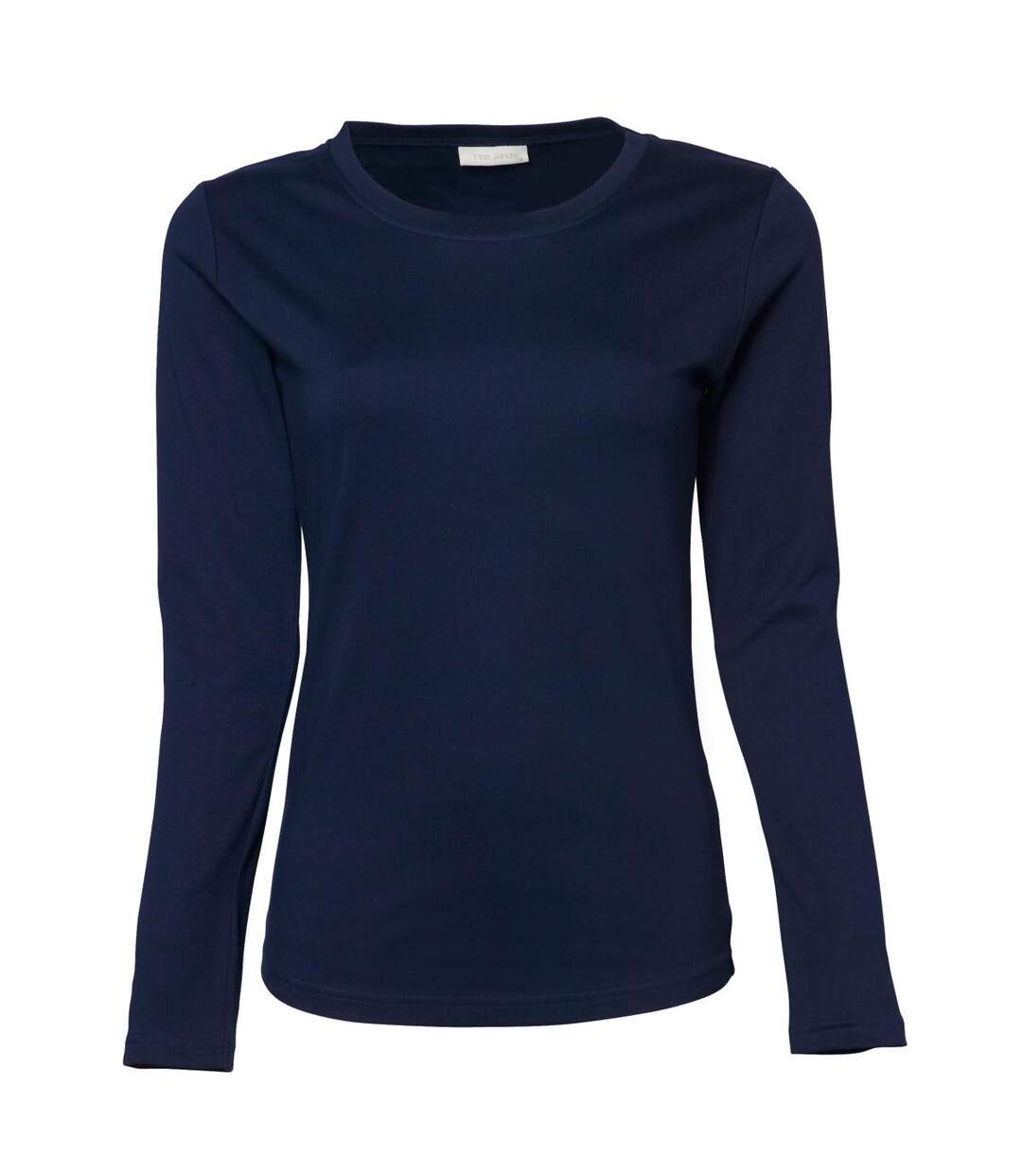 T-shirt À Manches Longues 100% Coton Femme Bleu Marine Tee Jays-1
