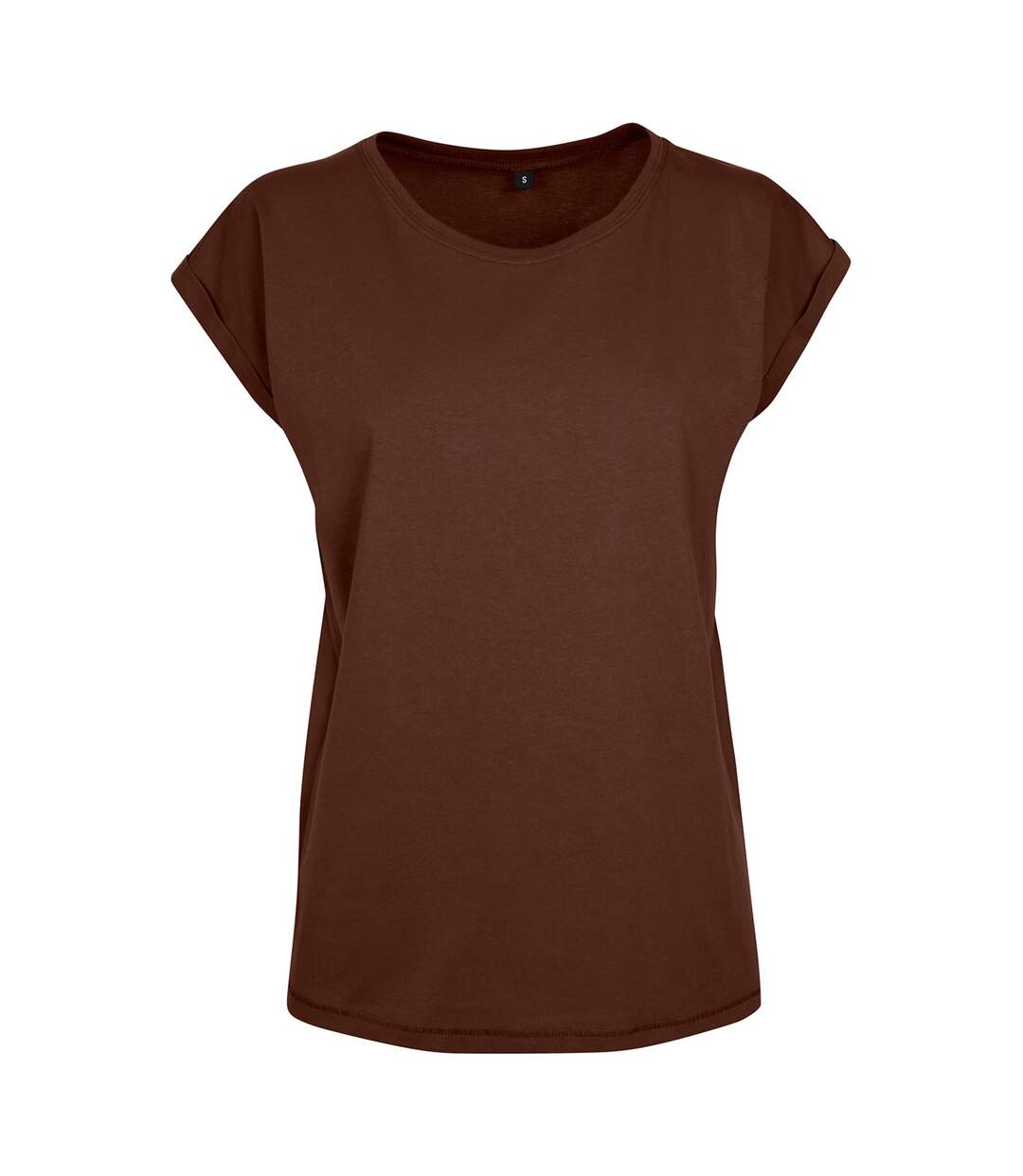 T-shirt Femme Marron Foncé Build Your Brand-1