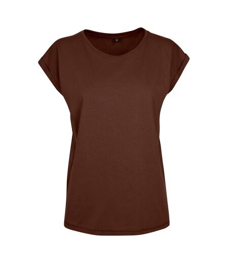 T-shirt Femme Marron Foncé Build Your Brand
