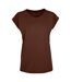 T-shirt Femme Marron Foncé Build Your Brand-1