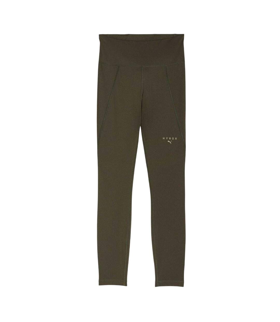 Womens/ladies Hyrox Performance Compression Tight Leggings Dark Olive Puma-1